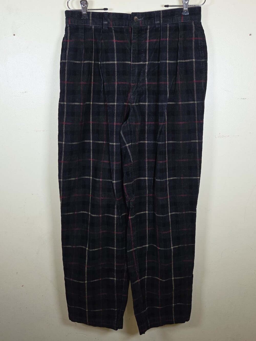 Vtg 90s Polo Golf Ralph Lauren Plaid Corduroy Pants Men's 32 Crest Patch
